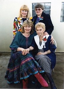 With Mom and sisters, at my wedding.